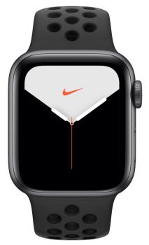 Apple Watch Nike+ Series 5, 40 мм, корпус из алюминия цвета «серый космос», спортивный ремешок Nike цвета антрацитовый/черный (серый космос)